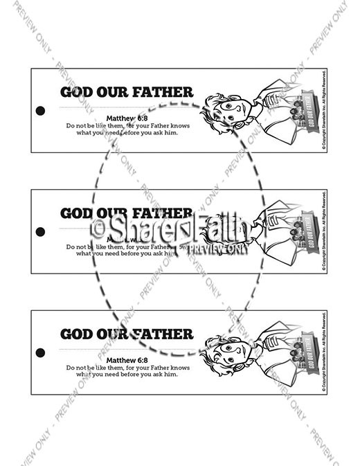 Matthew 6 God our Father Bible Bookmarks Thumbnail Showcase