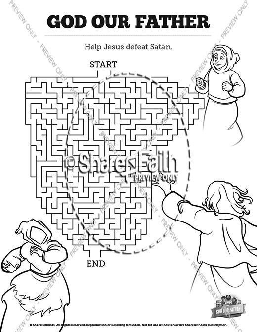 Matthew 6 God our Father Bible Mazes Thumbnail Showcase