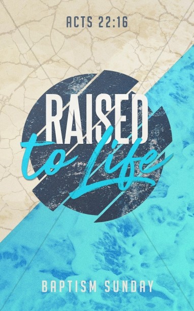 Raised To Life Baptism Church Bulletin Thumbnail Showcase