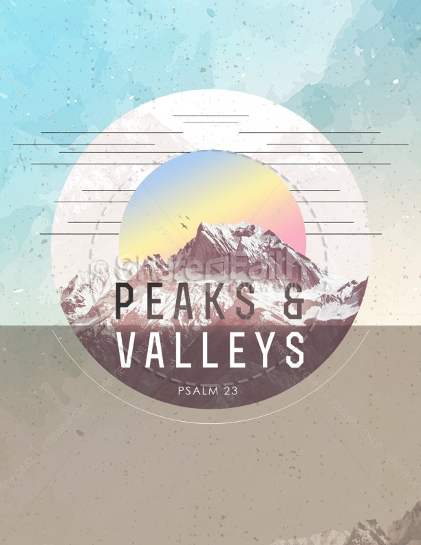 Peaks & Valleys Church Flyer Template Thumbnail Showcase