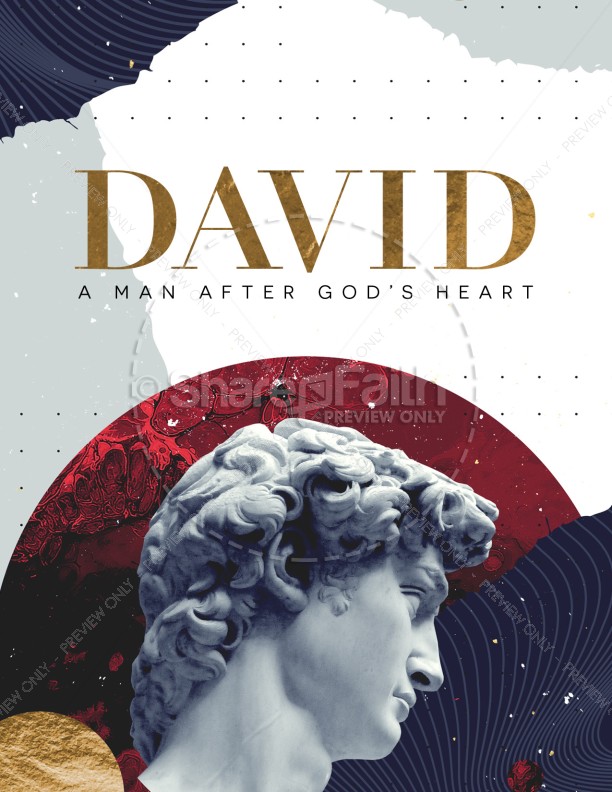 David A Man After God's Heart Church Flyer Thumbnail Showcase