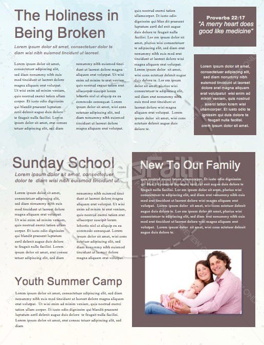 Peaks & Valleys Church Newsletter Template | page 2