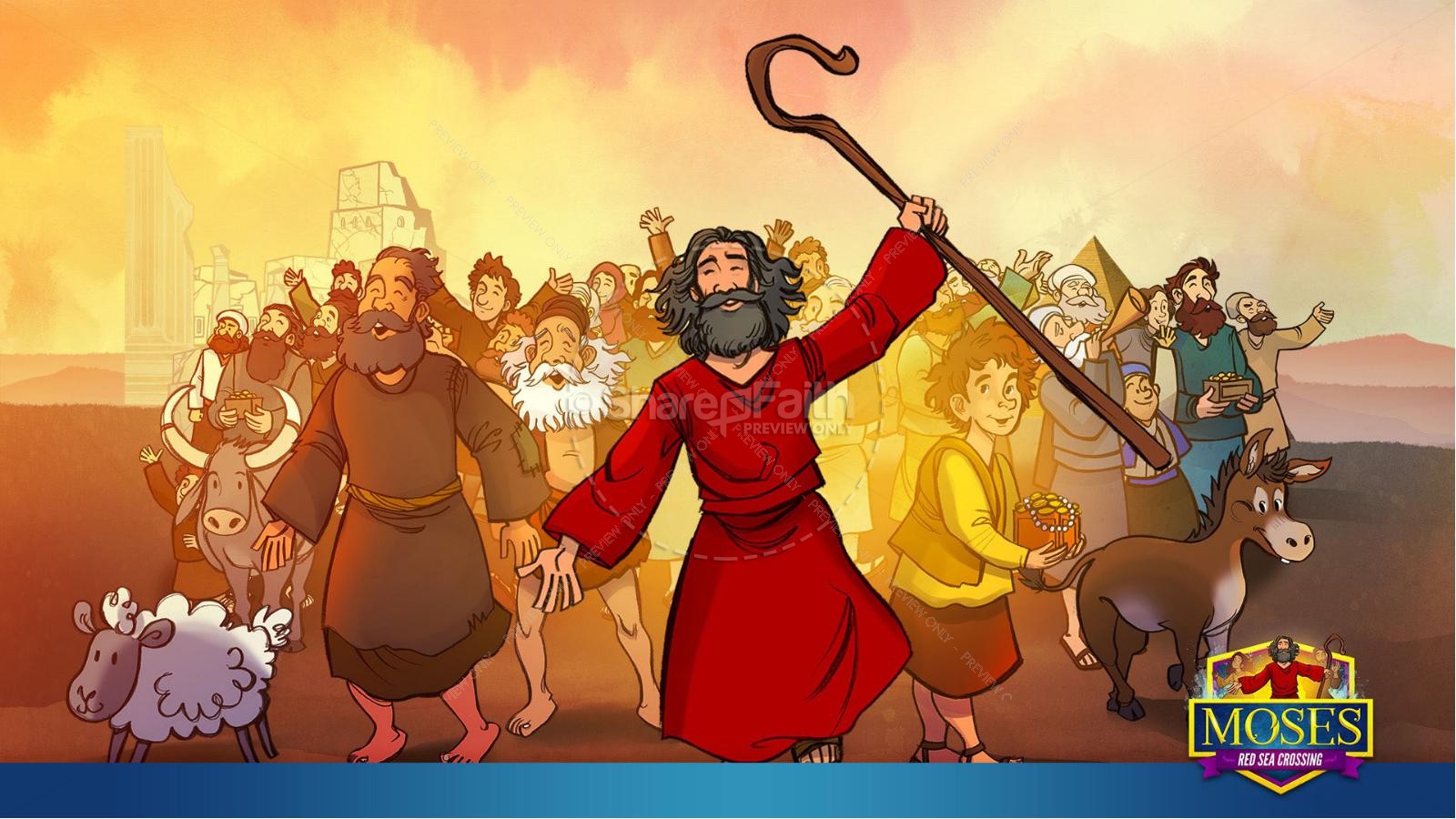 Exodus 12 Moses and The Red Sea Crossing Kids Bible Story Thumbnail 9