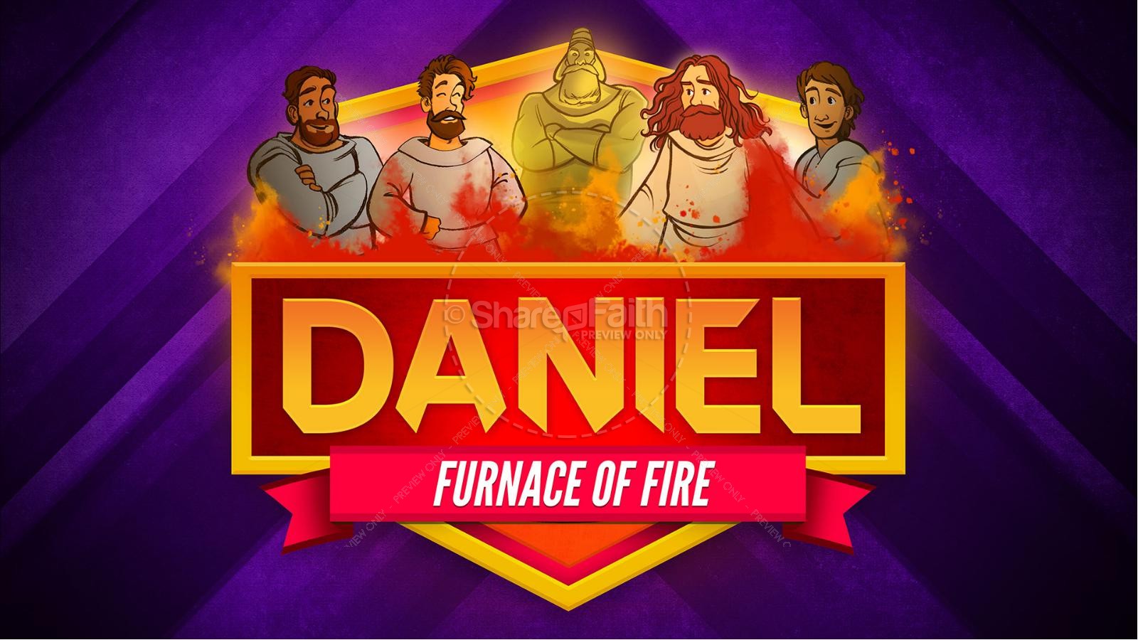 Daniel 3 The Furnace of Fire Kids Bible Story Thumbnail 1