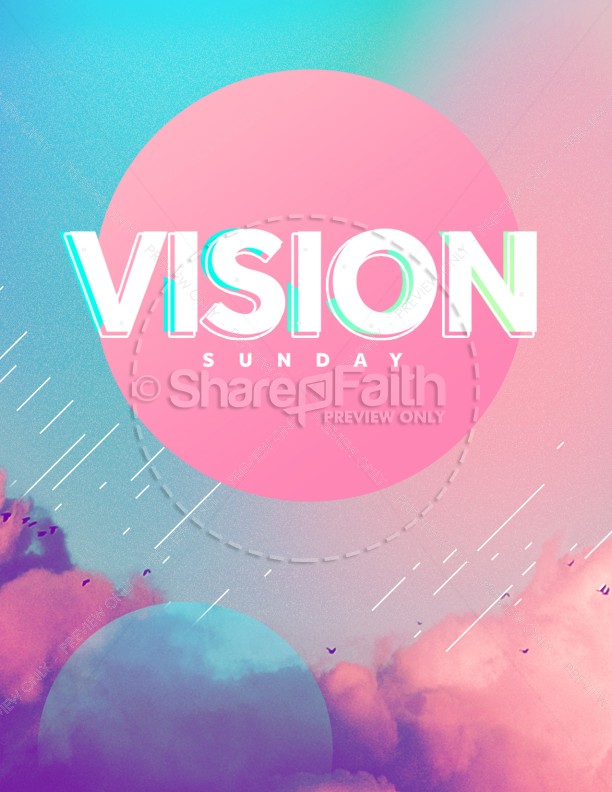 Vision Sunday Bright and Colorful Church Service Flyer Thumbnail Showcase