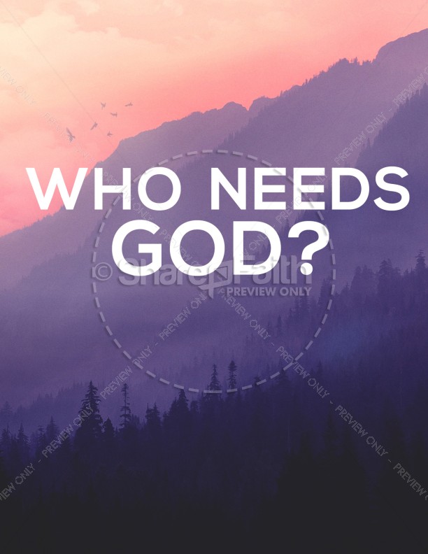 Who Needs God Church Sermon Flyer Thumbnail Showcase