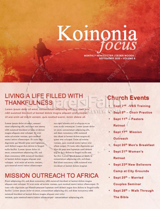 Facing Your Giants Church Sermon Newsletter Thumbnail Showcase