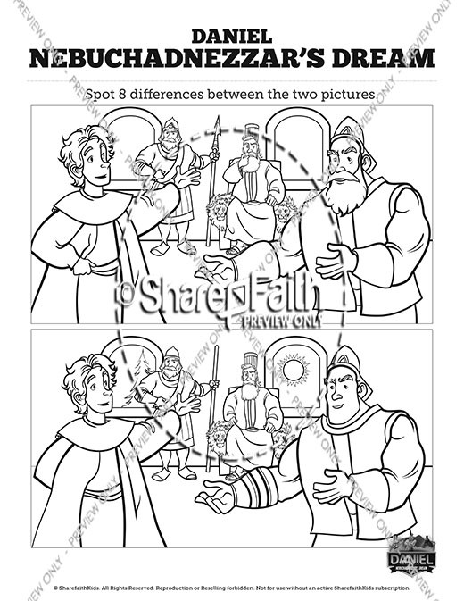 Daniel 2 Nebuchadnezzar's Dream Spot the Differences Thumbnail Showcase
