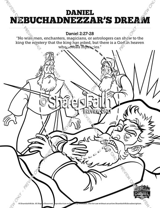 Daniel 2 Nebuchadnezzar's Dream Sunday School Coloring Pages Thumbnail Showcase