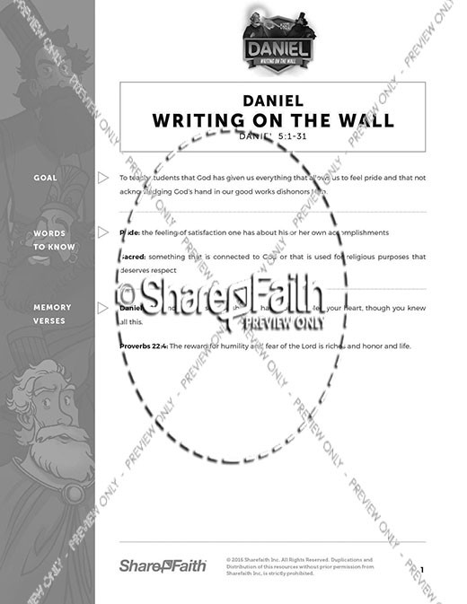 Daniel 5 Writing On The Wall Curriculum Thumbnail Showcase