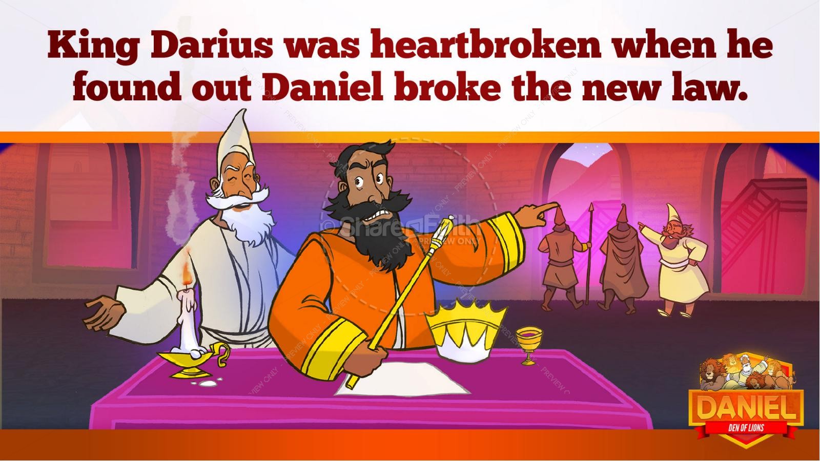 Daniel 6 Den of Lions Kids Bible Story | slide 20