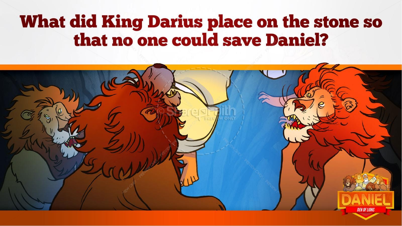 Daniel 6 Den of Lions Kids Bible Story | slide 23