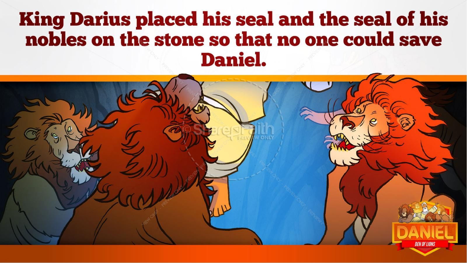 Daniel 6 Den of Lions Kids Bible Story | slide 24