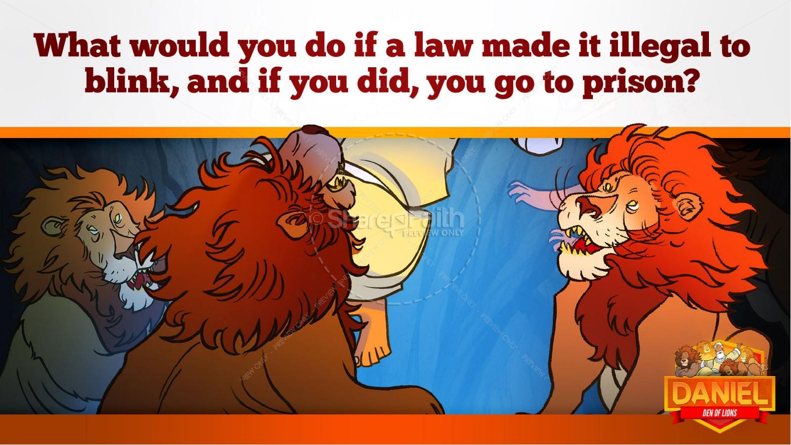 Daniel 6 Den of Lions Kids Bible Story | slide 25