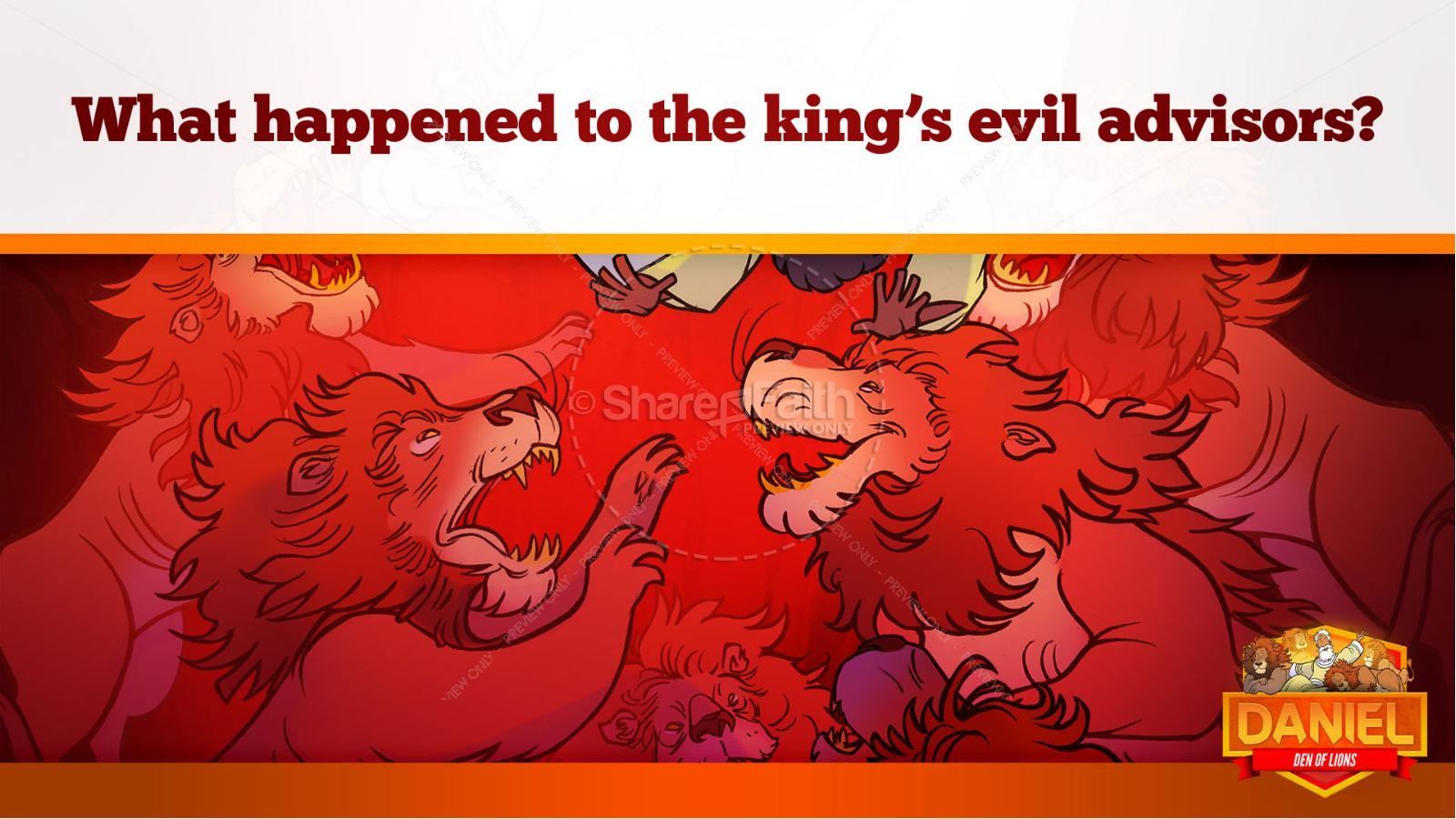 Daniel 6 Den of Lions Kids Bible Story | slide 31
