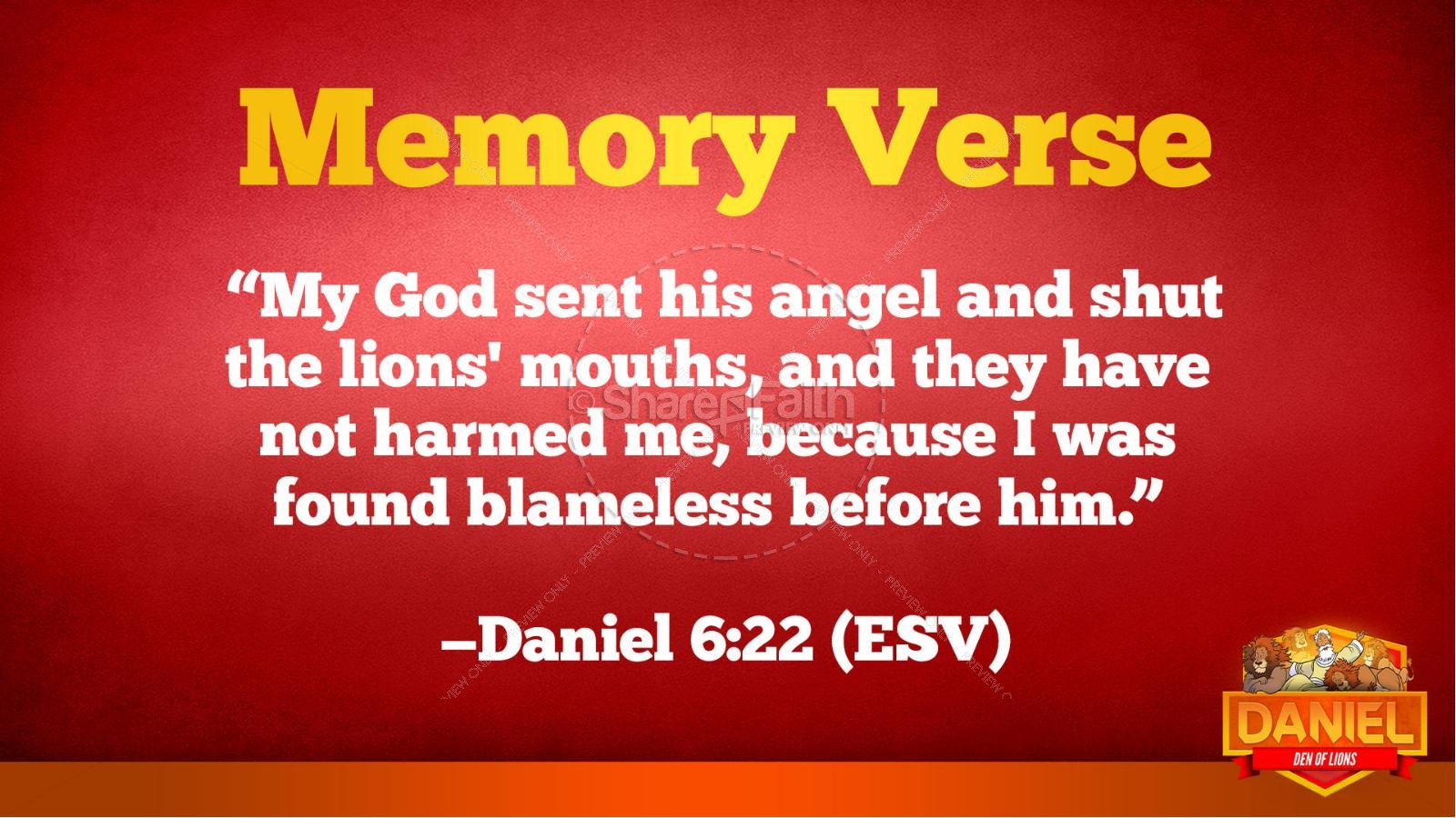 Daniel 6 Den of Lions Kids Bible Story | slide 39
