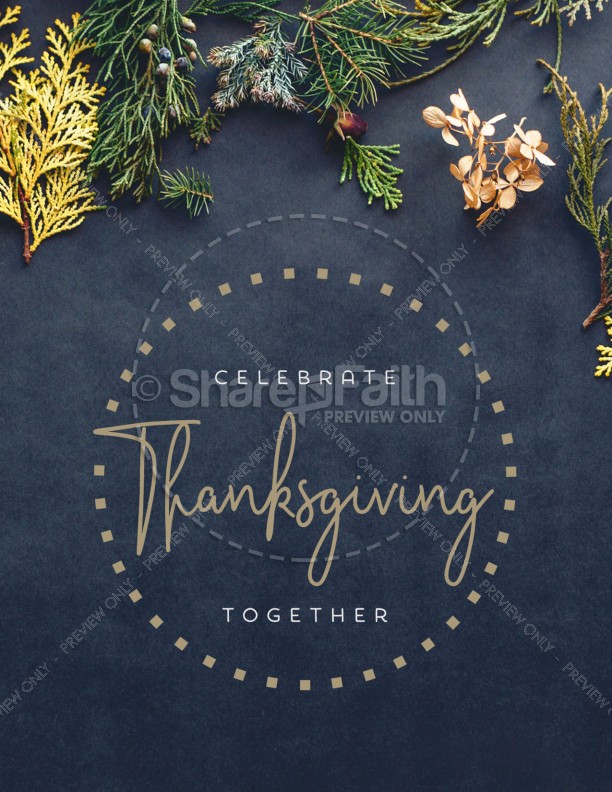 Celebrate Thanksgiving Together Church Flyer Thumbnail Showcase