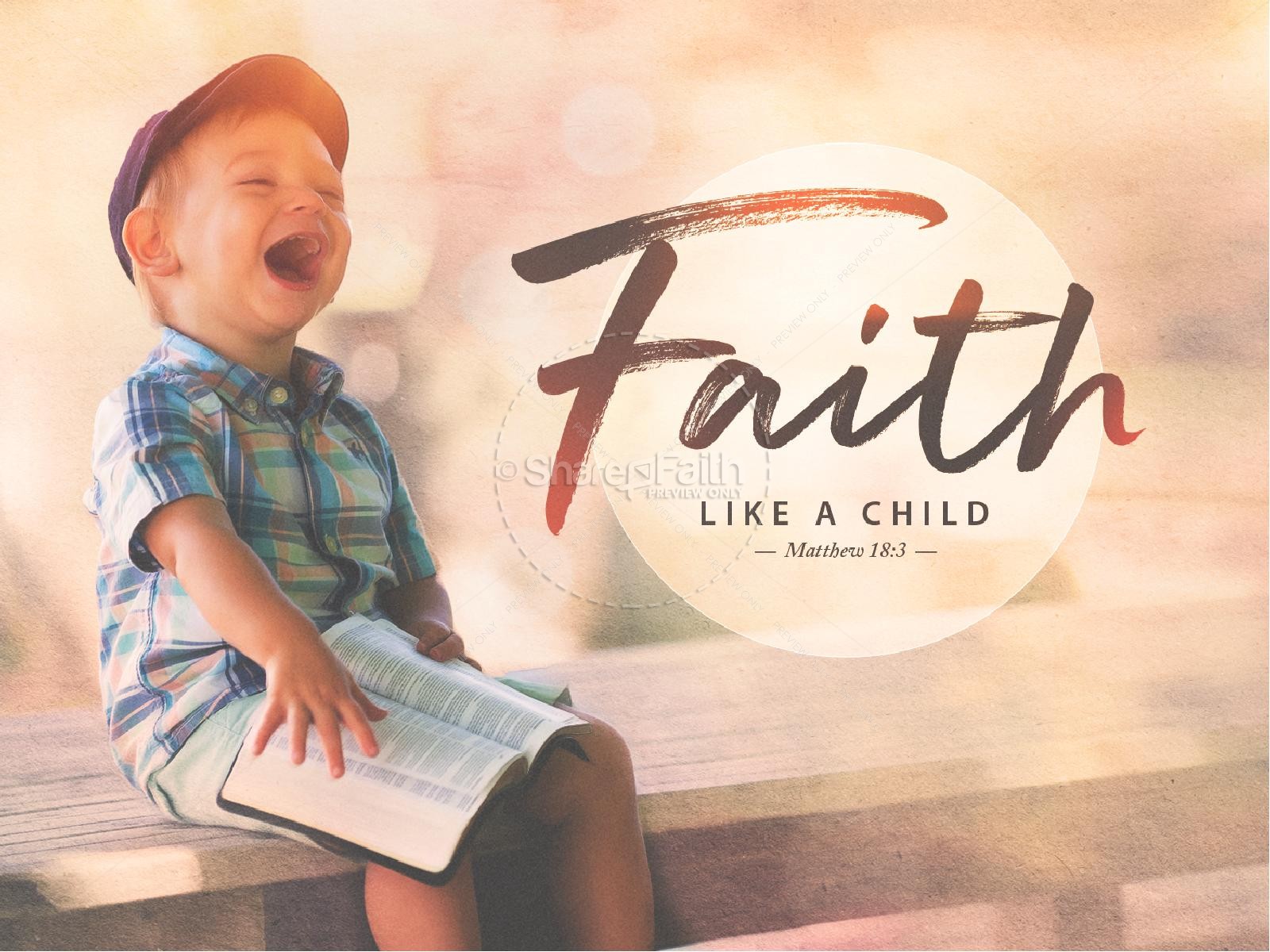 Faith Like A Child Church Powerpoint Thumbnail 1