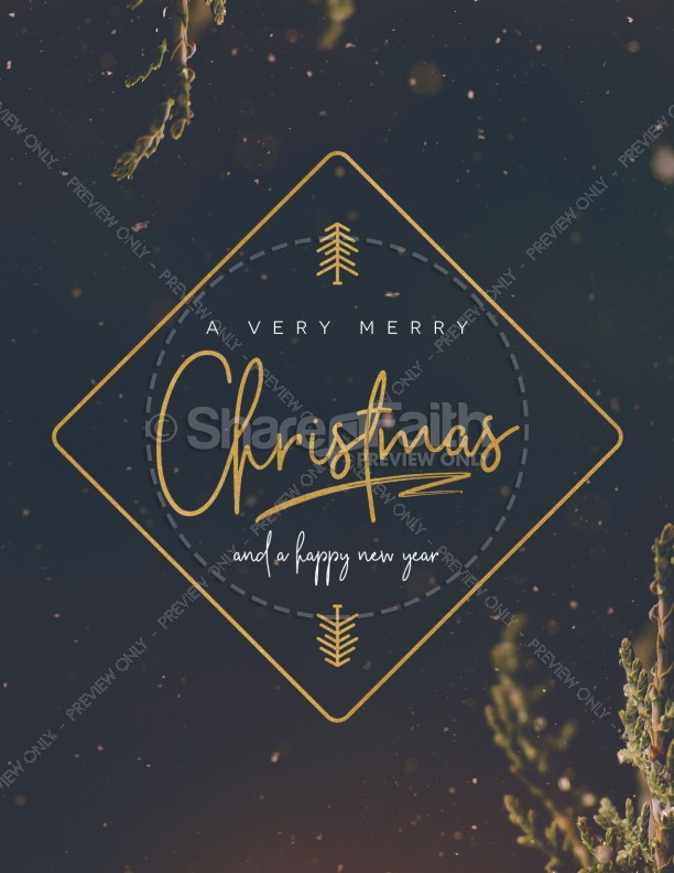Very Merry Christmas Church Flyer Thumbnail Showcase