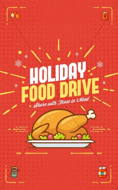 Holiday Food Drive Church Bulletin Thumbnail Showcase