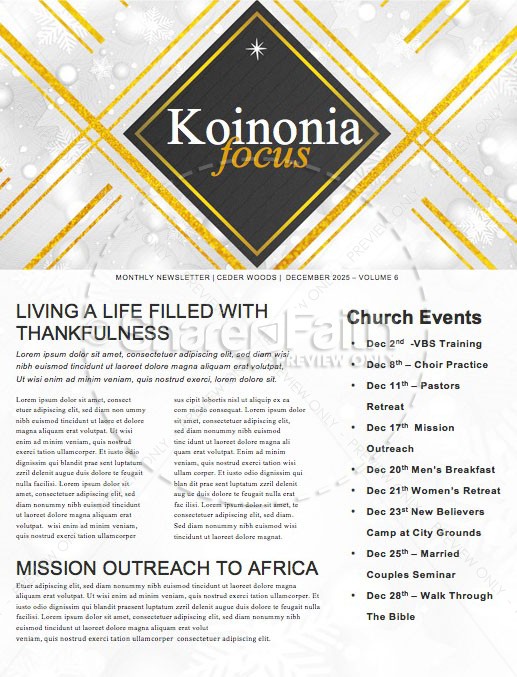 Christmas Eve Celebrate Together Church Newsletter Thumbnail Showcase
