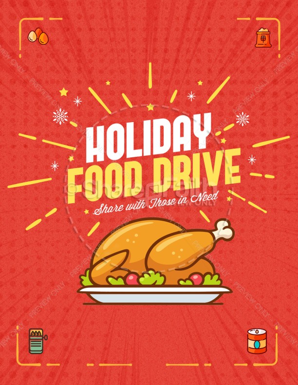 Holiday Food Drive Church Flyer Thumbnail Showcase