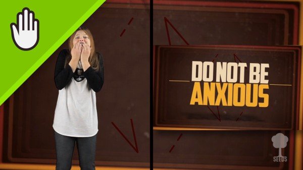 Do Not Be Anxious Worship Video for Kids Hand Motions Split Screen