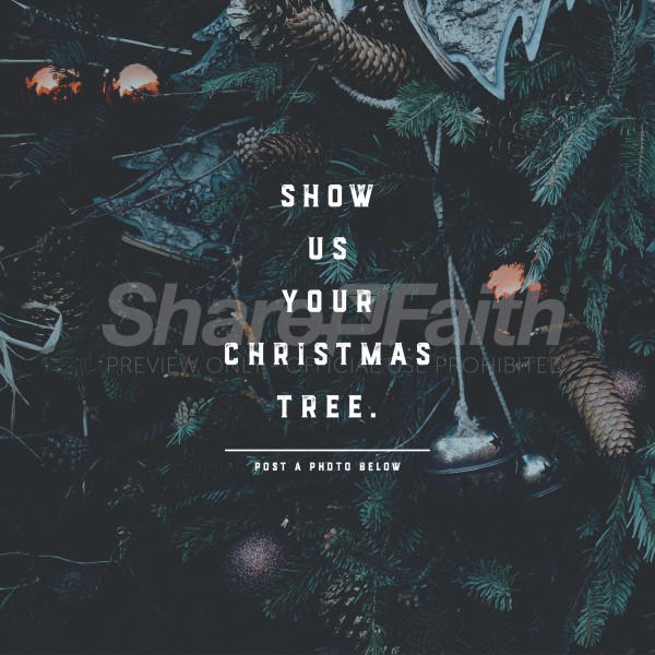 Show Us Your Christmas Tree Social Media Graphic Thumbnail Showcase