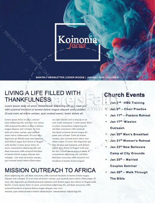 Best Year Ever Church Newsletter Thumbnail Showcase