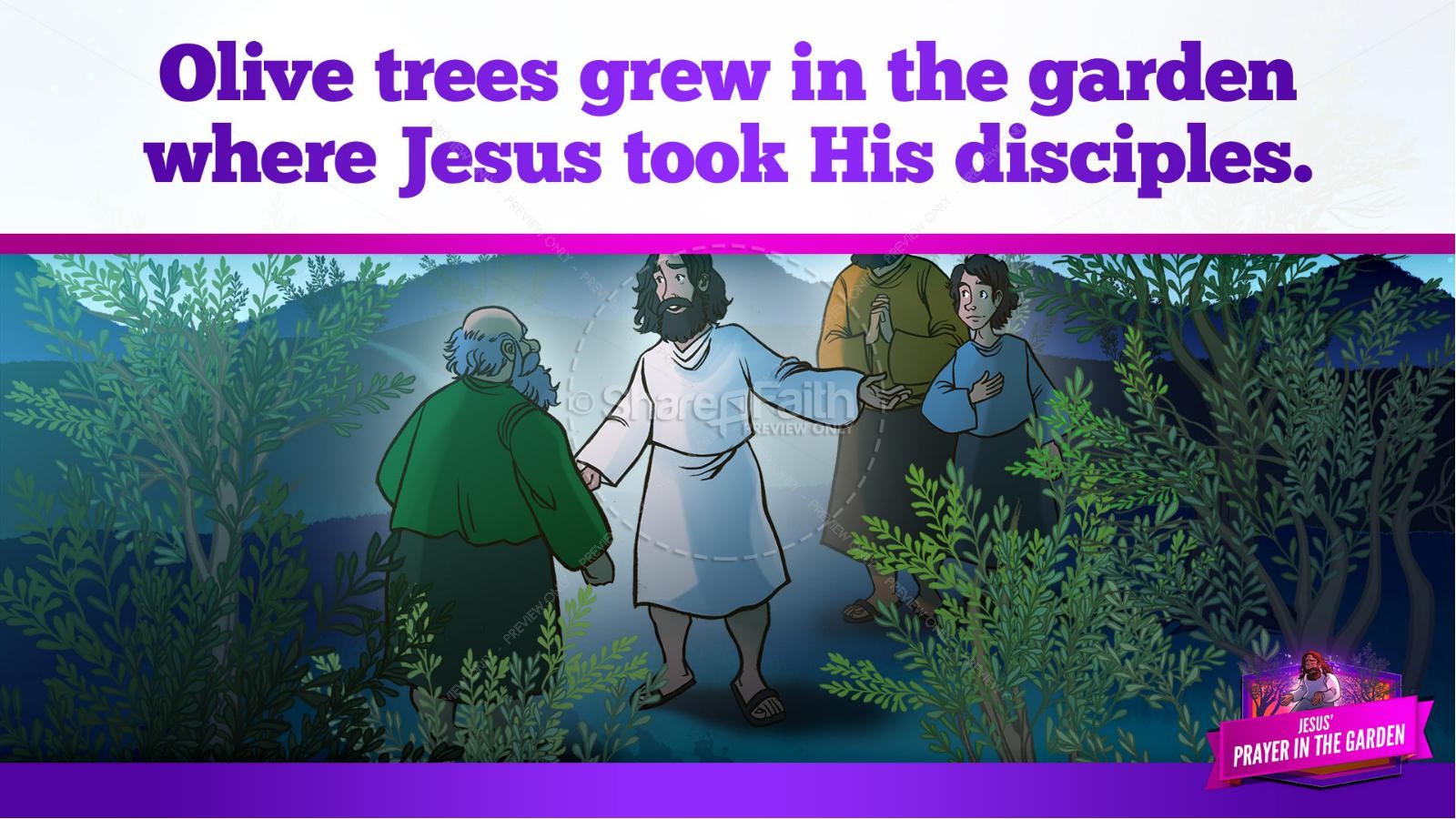 Matthew 26 Prayer in the Garden Kids Bible Story Thumbnail 12