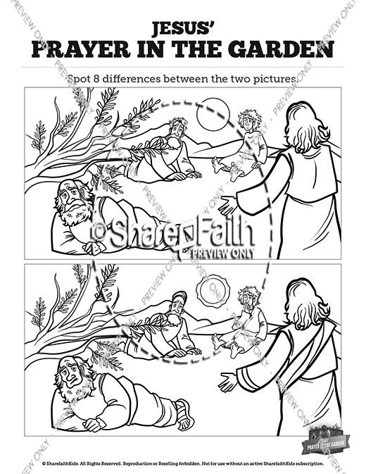 jesus in the garden of gethsemane coloring pages