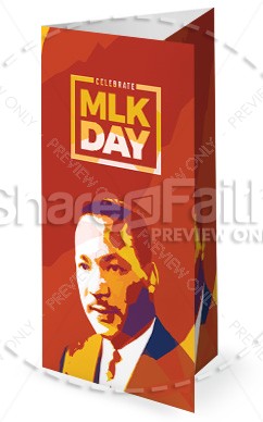 Celebrate MLK Day Church Trifold Bulletin Thumbnail Showcase