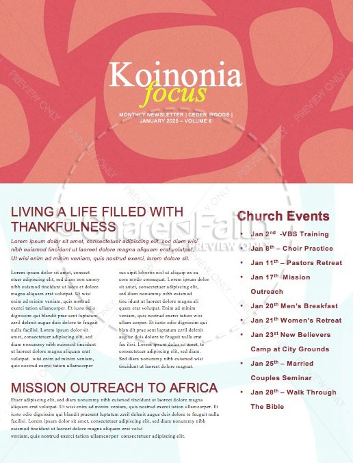 Child Dedication Church Newsletter Thumbnail Showcase