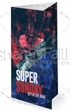 Super Sunday Church Media Trifold Bulletin Thumbnail Showcase
