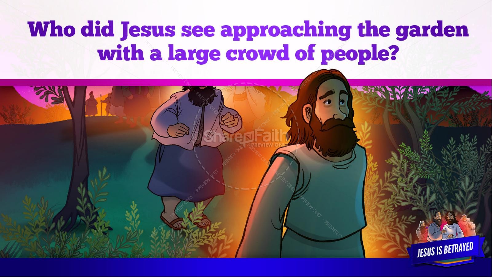 Matthew 26 Jesus is Betrayed Kids Bible Story Thumbnail 15