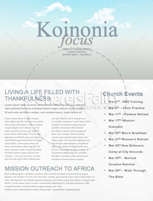 The Vow Church Newsletter Thumbnail Showcase