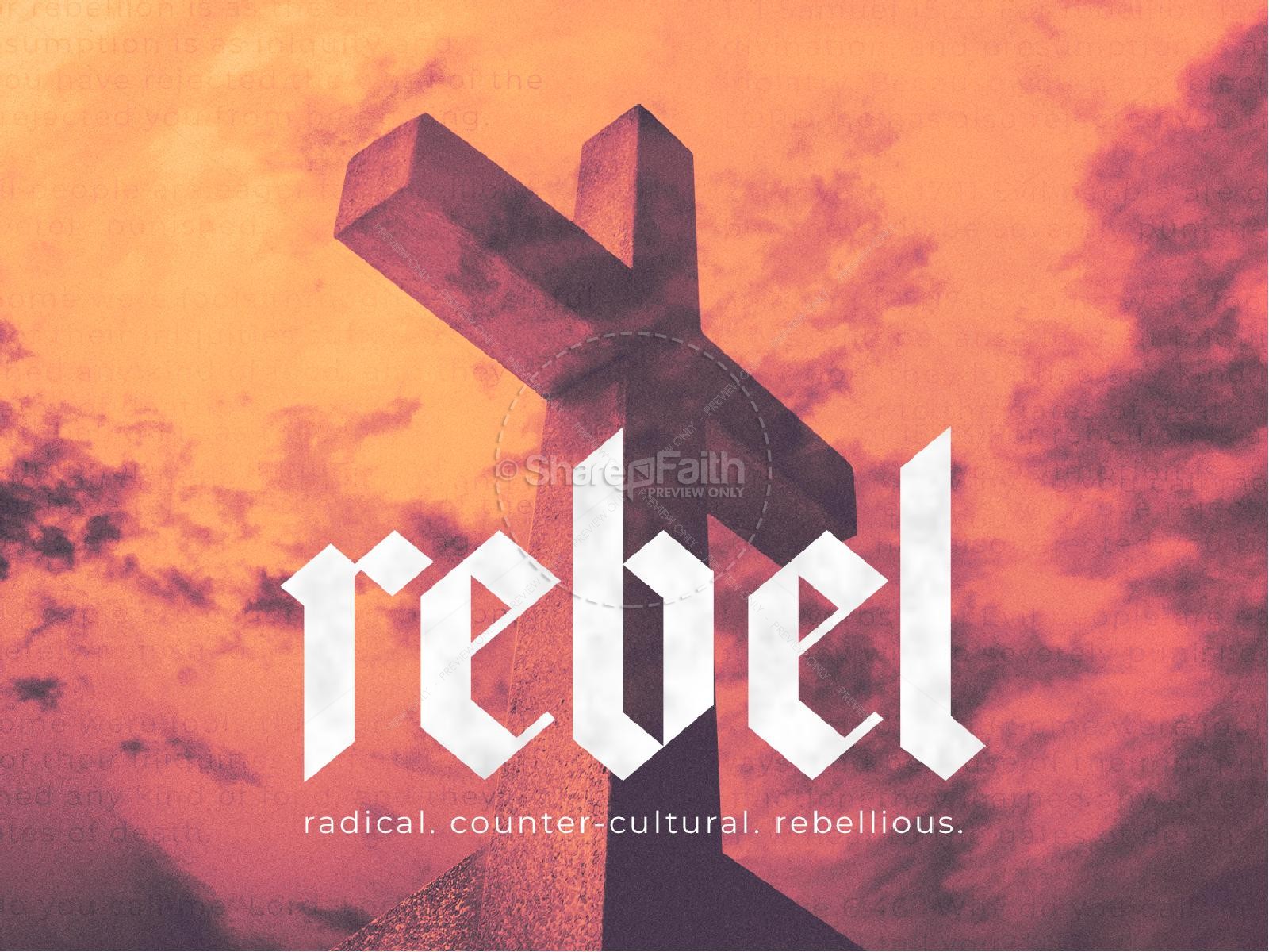 Rebel Cross Church PowerPoint Thumbnail 1