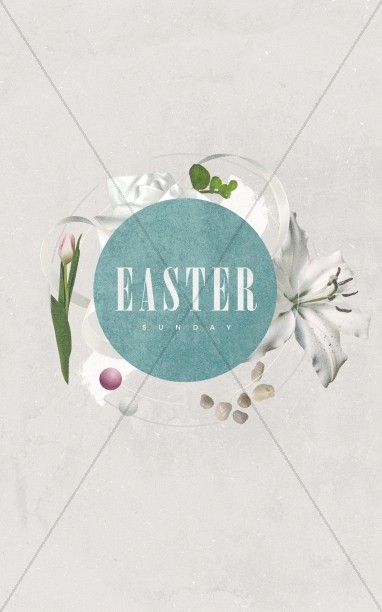 Easter Sunday Lily Church Bifold Bulletin Thumbnail Showcase