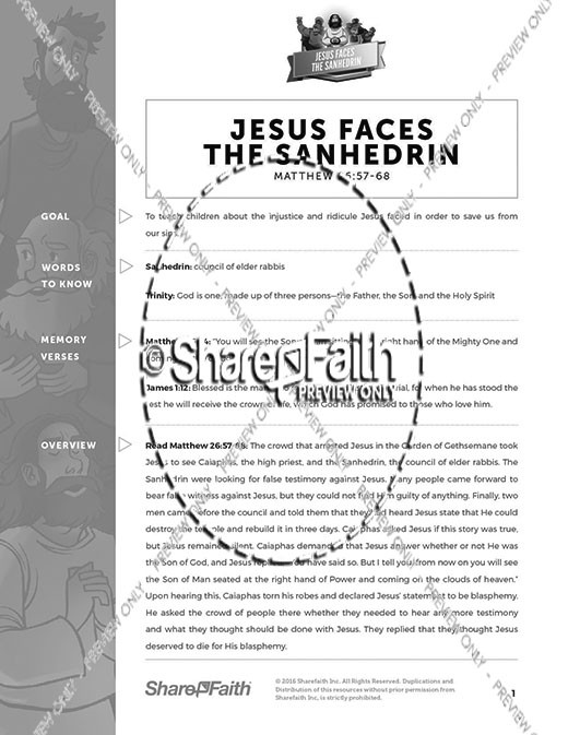 Matthew 26 Jesus Before the Sanhedrin Curriculum Thumbnail Showcase