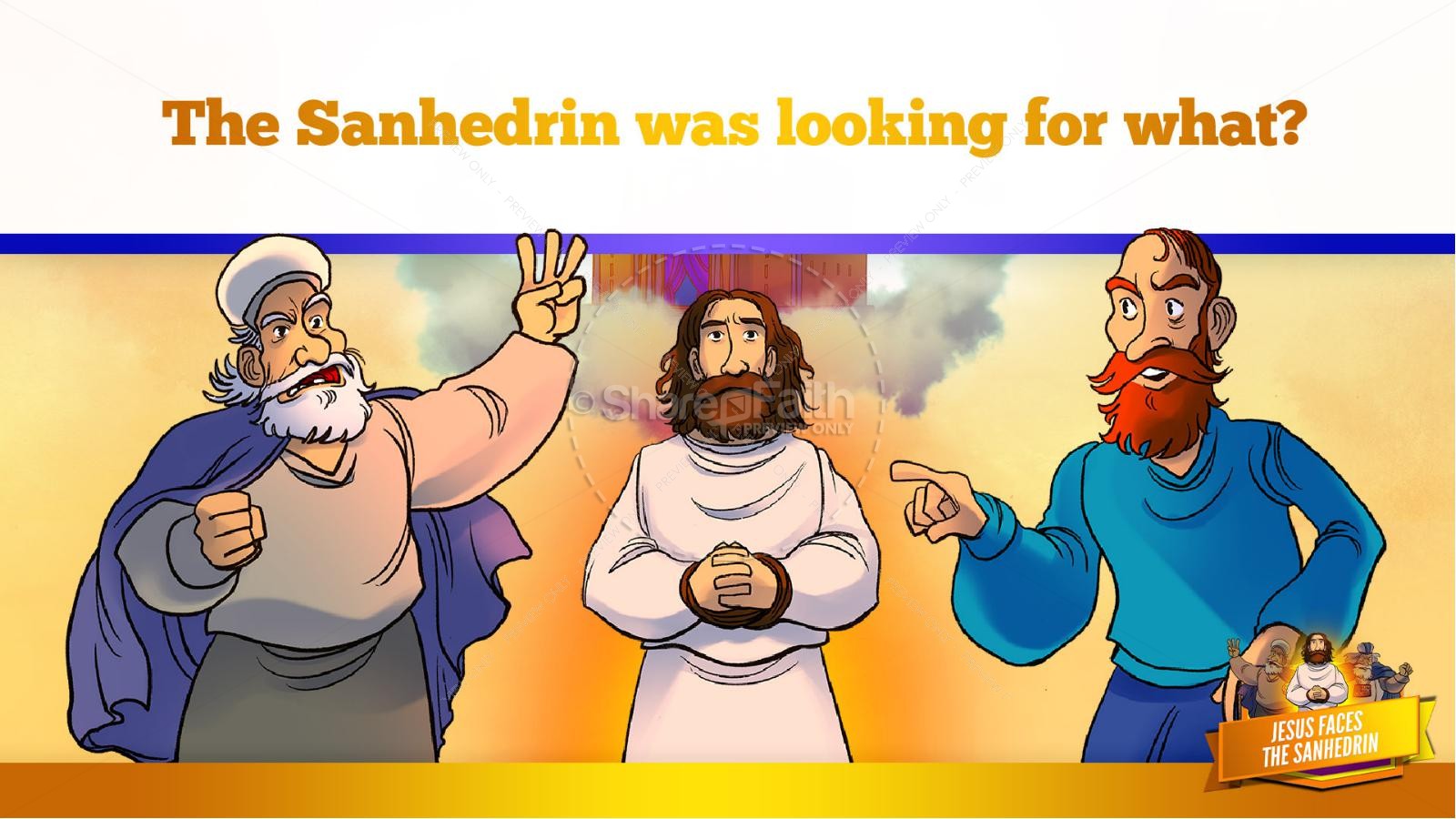 Matthew 26 Jesus Before the Sanhedrin Kids Bible Story Thumbnail 15