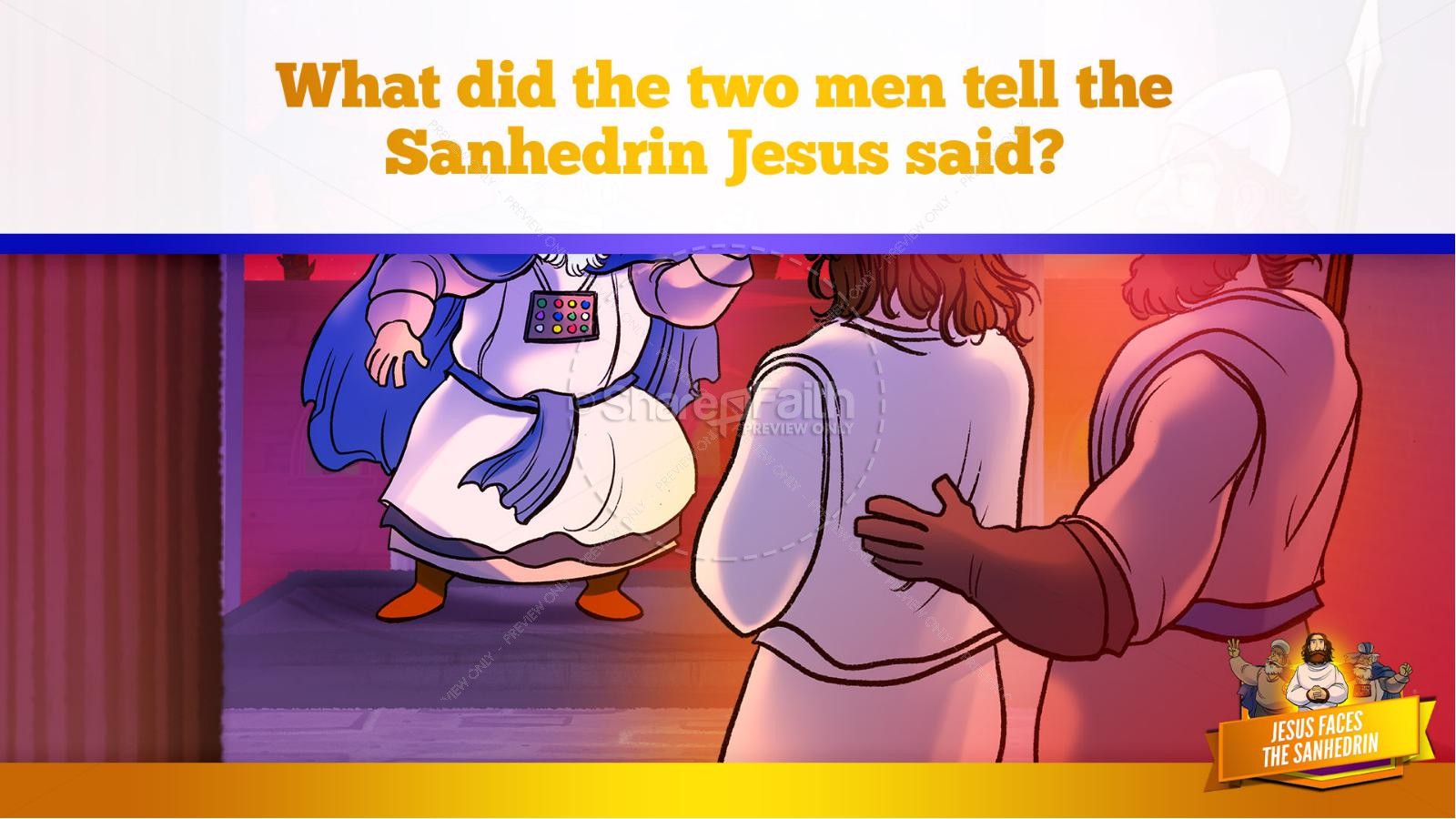 Matthew 26 Jesus Before the Sanhedrin Kids Bible Story Thumbnail 19
