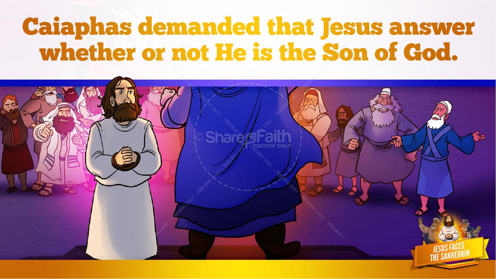 Matthew 26 Jesus Before the Sanhedrin Kids Bible Story Thumbnail 24