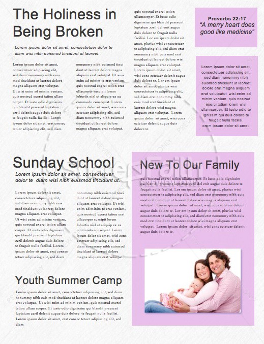 Easter Egg Hunt Pastel Church Newsletter | page 2