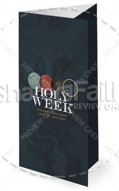 Holy Week Marble Trifold Bulletin Thumbnail Showcase