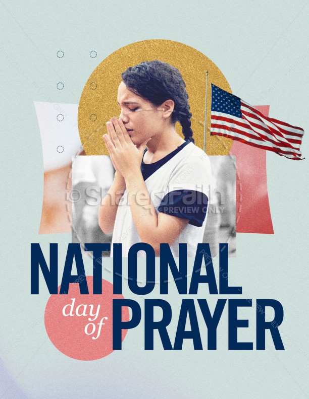 National Day Of Prayer Church Flyer Thumbnail Showcase