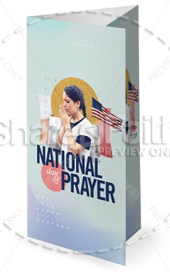 National Day Of Prayer Trifold Church Bulletin Thumbnail Showcase