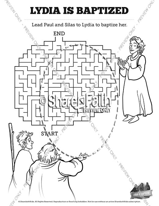 coloring pages of lydia in the bible