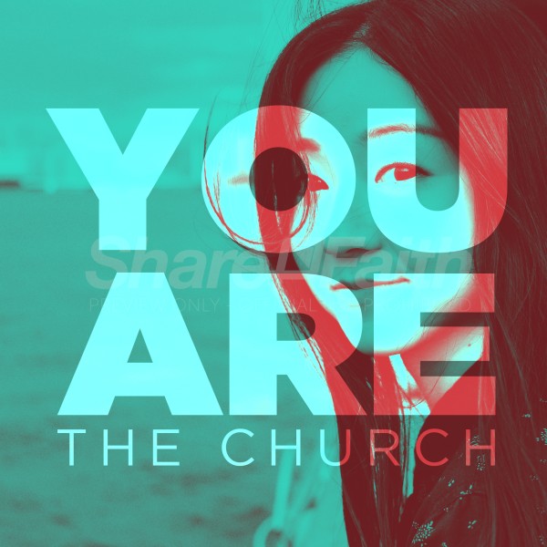 You Are The Church Teal Social Media Graphic