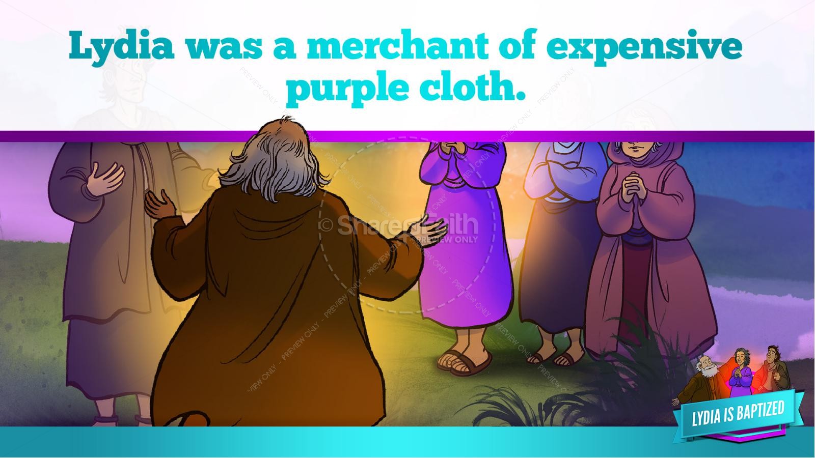 Acts 16 Lydia is Baptized Kids Bible Story Thumbnail 32