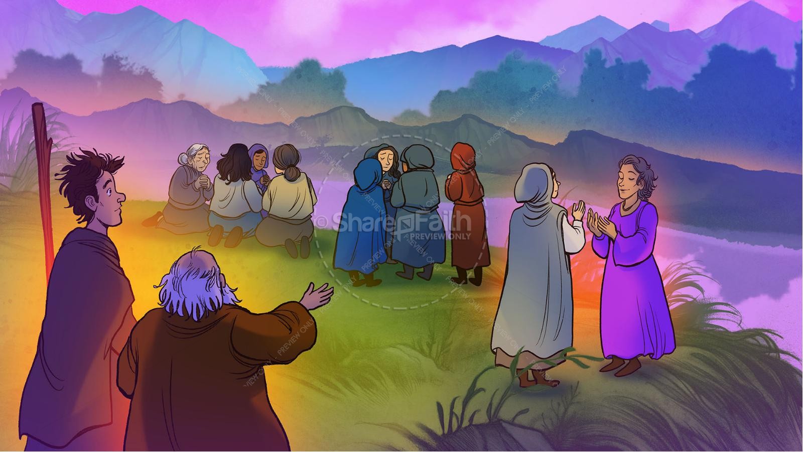 Acts 16 Lydia is Baptized Kids Bible Story Thumbnail 6
